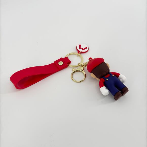 Super Mario Keychain with Figure and Strap | Cute Nintendo Mario Key Holder Gift - Picture 7 of 8